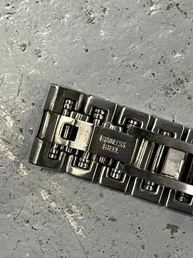 2000s Dolce & Gabbana Warning Stainless Steel Bracelet EtbXjHg 6