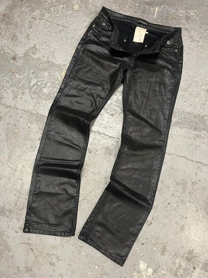 2000s Dolce & Gabbana Waxed Denim Jeans (S) vpeLvrr 5