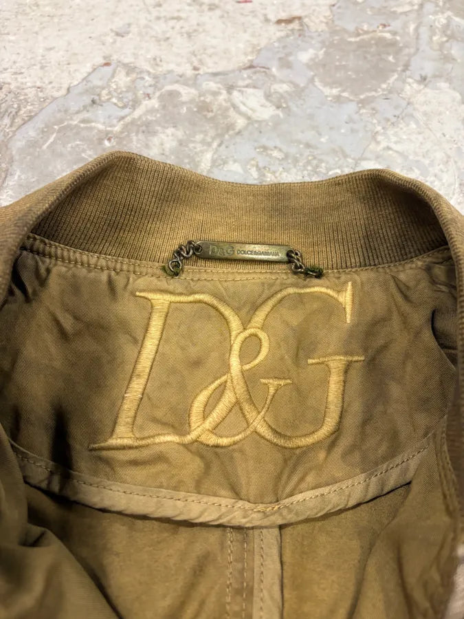 2000s Dolce & Gabbana Waxed Dirty Bomber Jacket CPIbawm 7