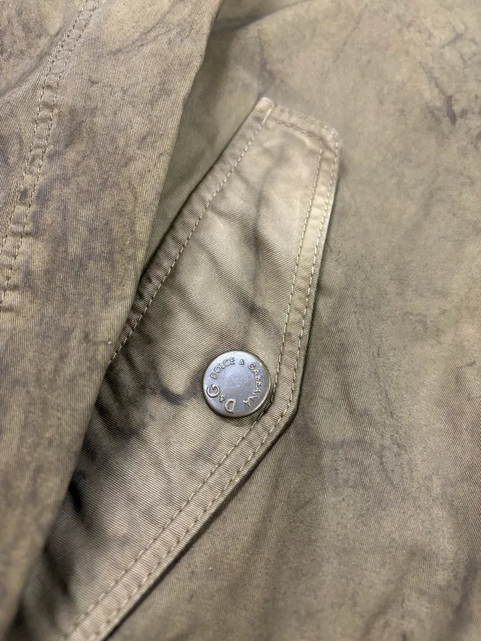 2000s Dolce & Gabbana Waxed Dirty Bomber Jacket CPIbawm 9