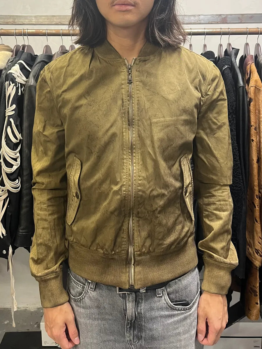 2000s Dolce & Gabbana Waxed Dirty Bomber Jacket CPIbawm 1