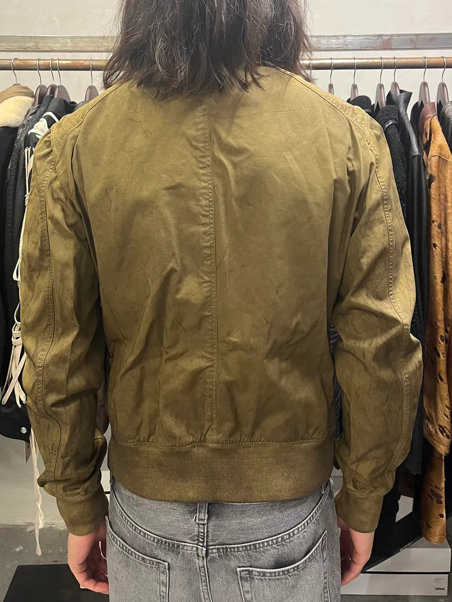 2000s Dolce & Gabbana Waxed Dirty Bomber Jacket CPIbawm 2