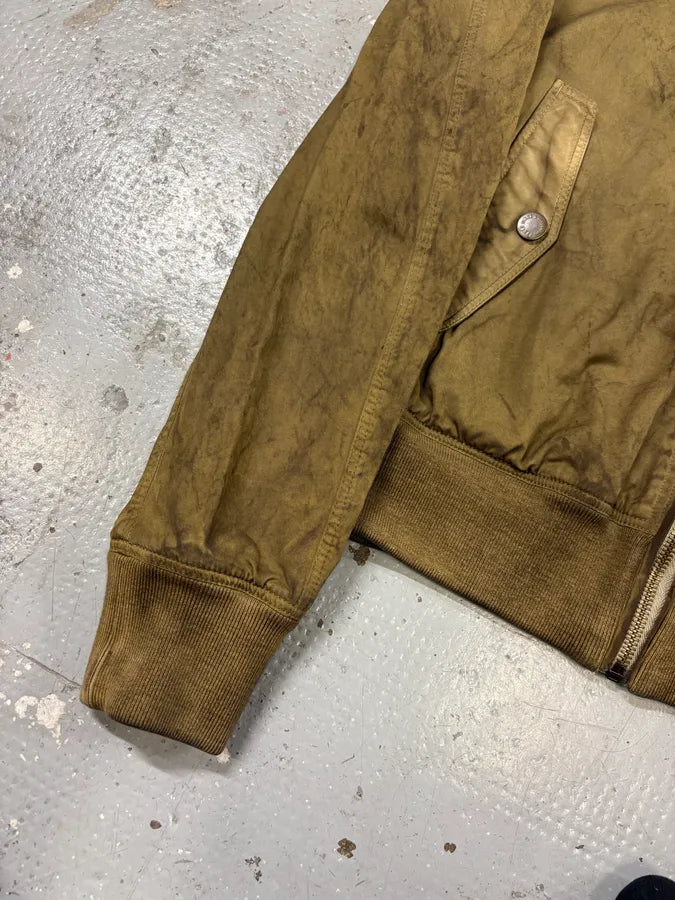 2000s Dolce & Gabbana Waxed Dirty Bomber Jacket CPIbawm 8