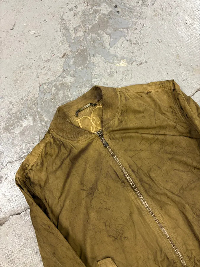 2000s Dolce & Gabbana Waxed Dirty Bomber Jacket CPIbawm 6