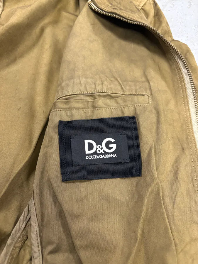 2000s Dolce & Gabbana Waxed Dirty Bomber Jacket CPIbawm 10