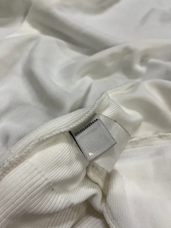 2000s Dolce & Gabbana White & Blue Striped Zip-up Cardigan Arxsnew 10