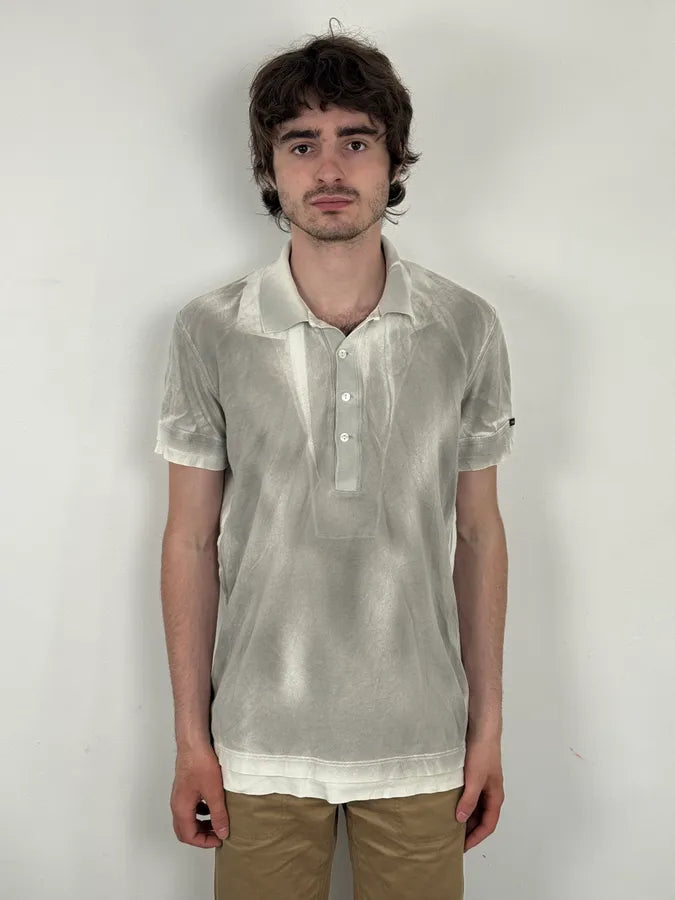 2000s Dolce & Gabbana White & Grey Polo ZvvEPmt 1