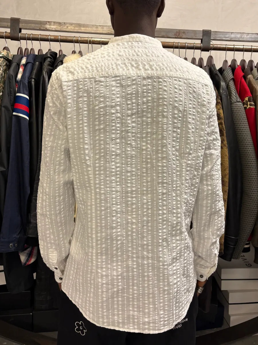 2000s Dolce & Gabbana White 3D Relief Mao Shirt tRoegsw 1