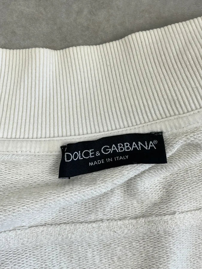 2000s Dolce & Gabbana White Ali Boxer Zip-up Sweater ciIxjtS 10