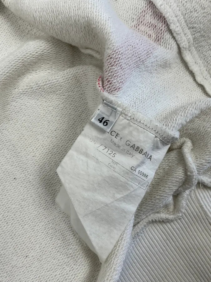 2000s Dolce & Gabbana White Ali Boxer Zip-up Sweater ciIxjtS 11