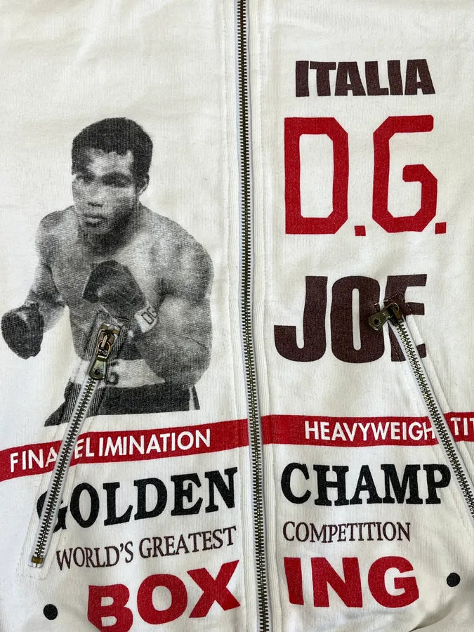 2000s Dolce & Gabbana White Ali Boxer Zip-up Sweater ciIxjtS 7