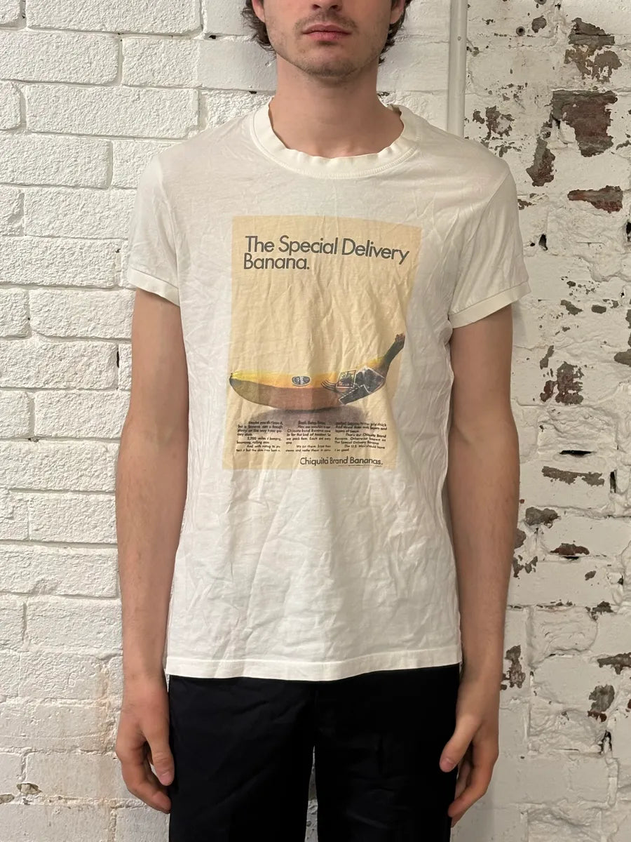 2000s Dolce & Gabbana White Banana Delivery T-Shirt RyuXeWZ 1