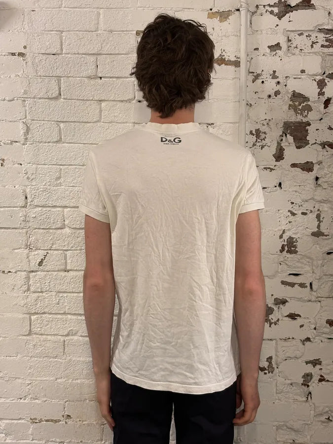 2000s Dolce & Gabbana White Banana Delivery T-Shirt RyuXeWZ 2