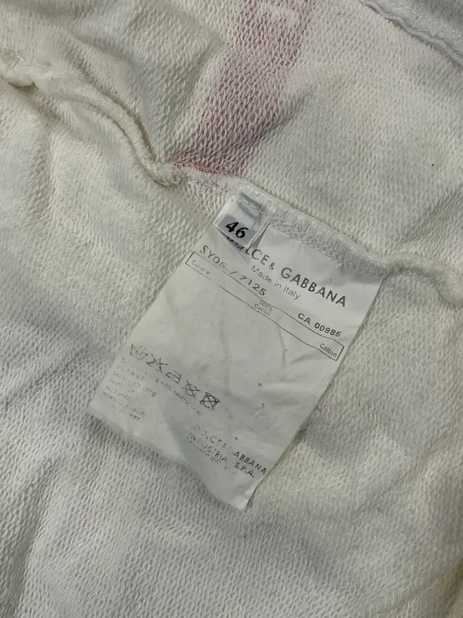 2000s Dolce & Gabbana White Boxer Zip-up Sweater QooxQFl 10