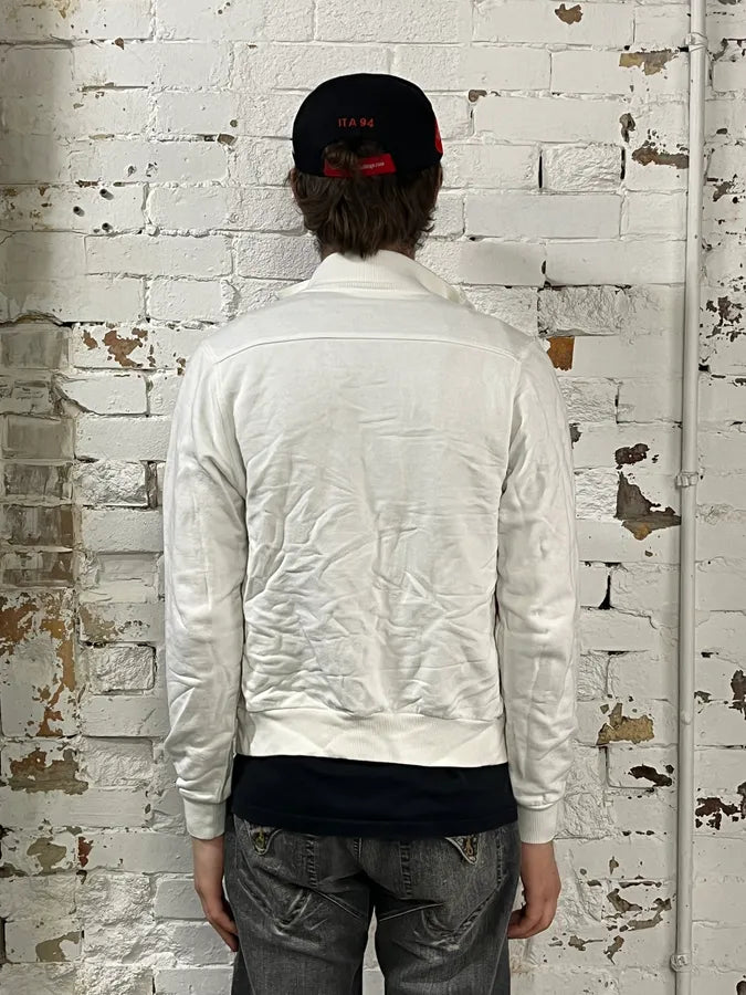 2000s Dolce & Gabbana White Boxer Zip-up Sweater QooxQFl 2