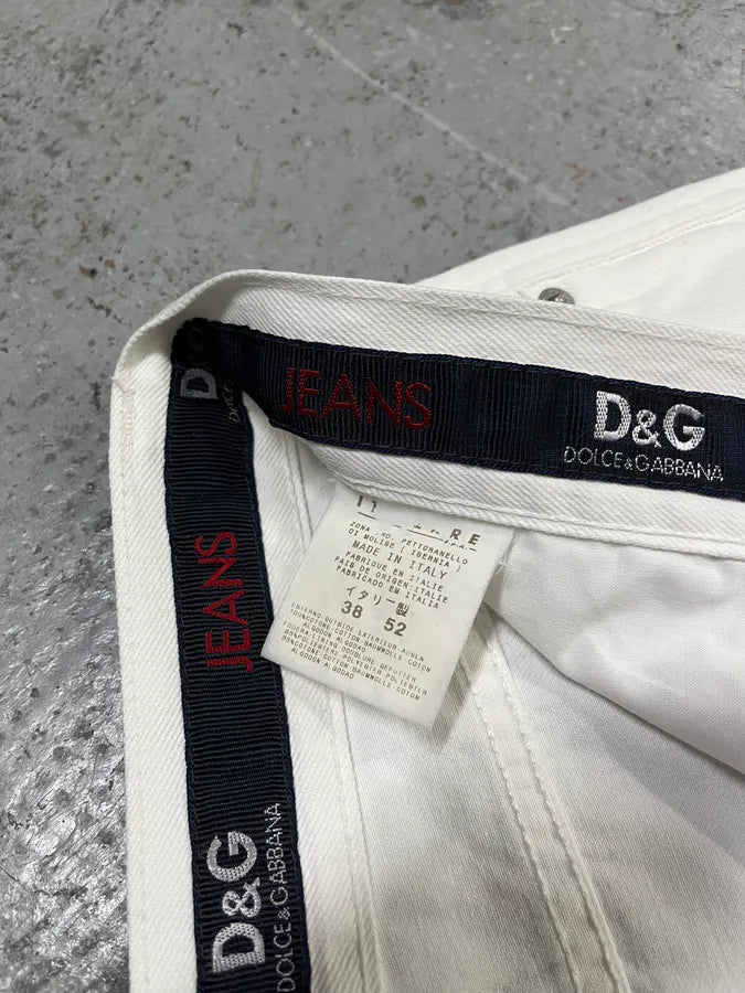 2000s Dolce & Gabbana White Cargo Pants twoznen 11