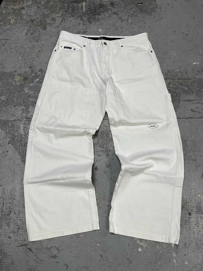 2000s Dolce & Gabbana White Cargo Pants twoznen 3