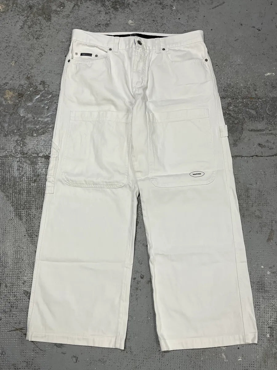 2000s Dolce & Gabbana White Cargo Pants twoznen 4