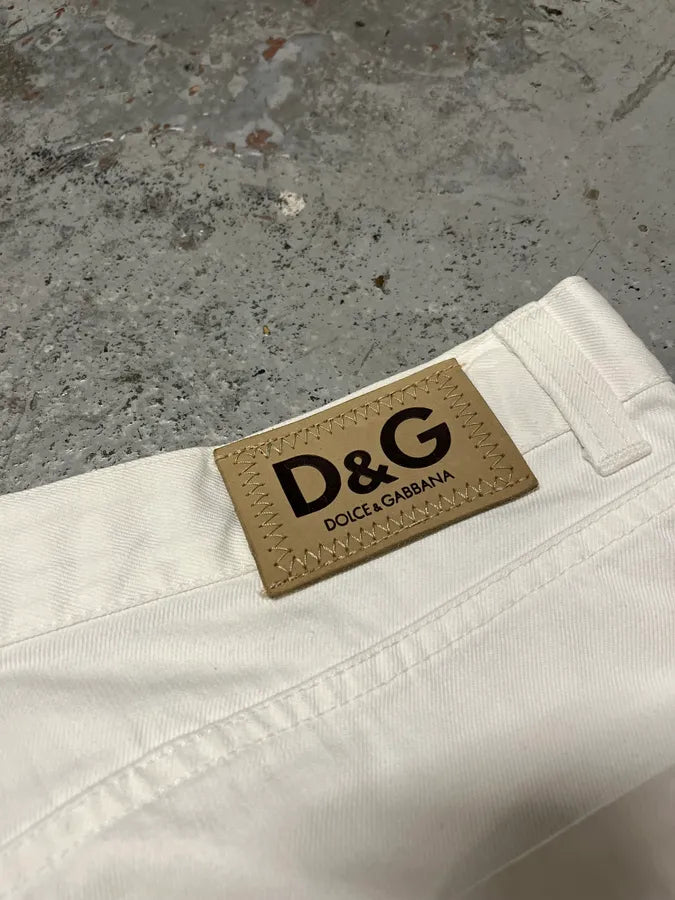 2000s Dolce & Gabbana White Cargo Pants twoznen 9