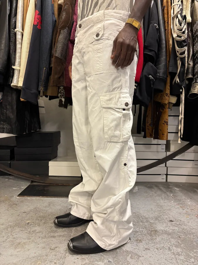 2000s Dolce & Gabbana White Cargo Pants xGxWiSK 0