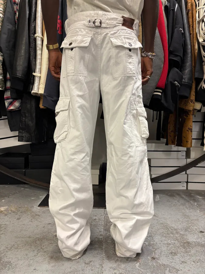 2000s Dolce & Gabbana White Cargo Pants xGxWiSK 3