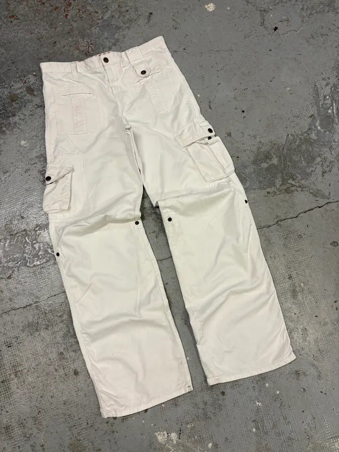 2000s Dolce & Gabbana White Cargo Pants xGxWiSK 4