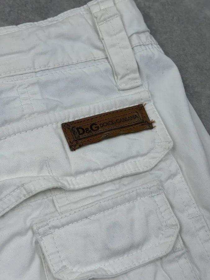 SS2004 Dolce & Gabbana White Military Cargo Shorts bCWVBGP 7