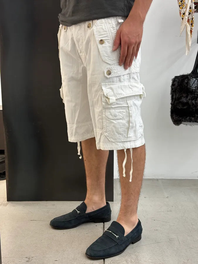 SS2004 Dolce & Gabbana White Military Cargo Shorts bCWVBGP 2