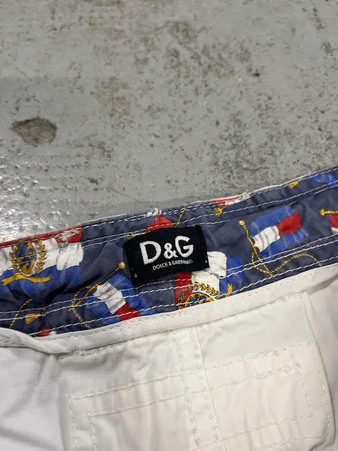 2000s Dolce & Gabbana White Cargo Shorts HizSXiD 10