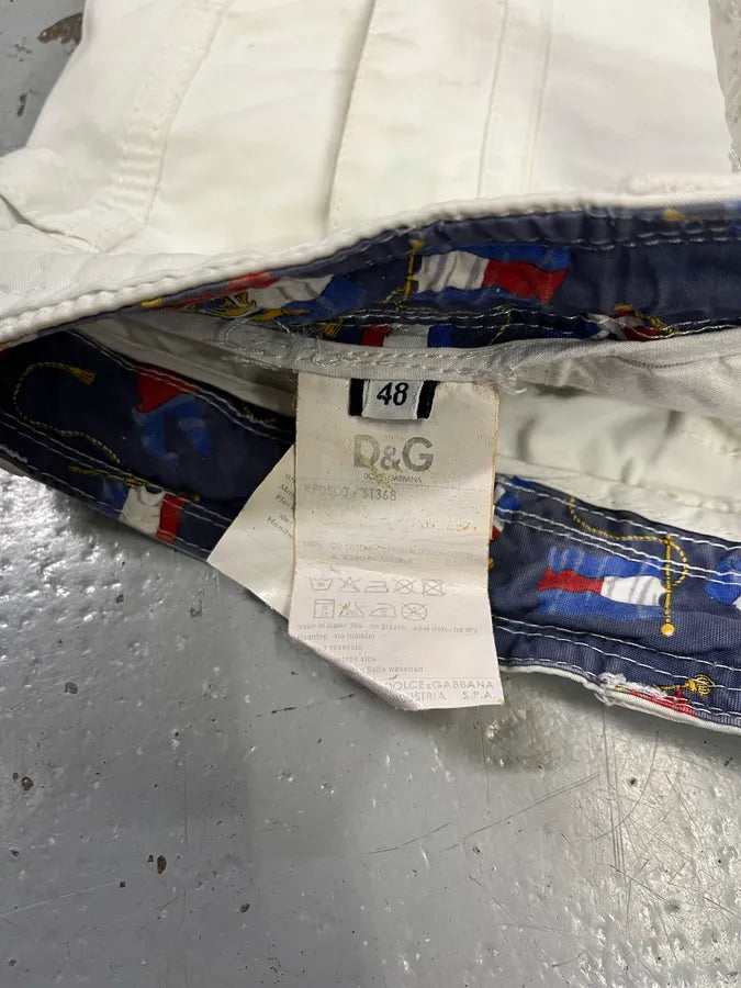 2000s Dolce & Gabbana White Cargo Shorts HizSXiD 11