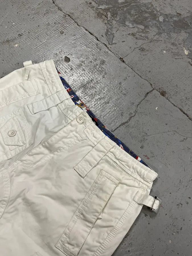 2000s Dolce & Gabbana White Cargo Shorts HizSXiD 4