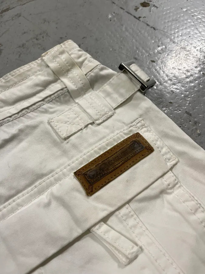 2000s Dolce & Gabbana White Cargo Shorts HizSXiD 8