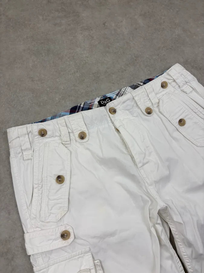 SS2004 Dolce & Gabbana White Military Cargo Shorts bCWVBGP 5