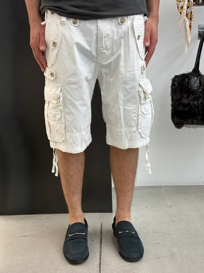 SS2004 Dolce & Gabbana White Military Cargo Shorts bCWVBGP 1