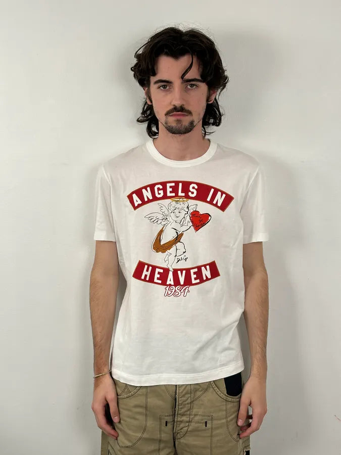 2010s Dolce & Gabbana White Angels In Heaven T-Shirt MVbkfLG 1