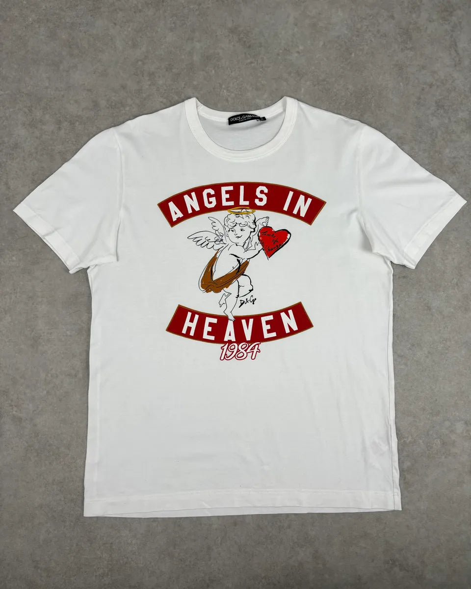 2010s Dolce & Gabbana White Angels In Heaven T-Shirt MVbkfLG 0