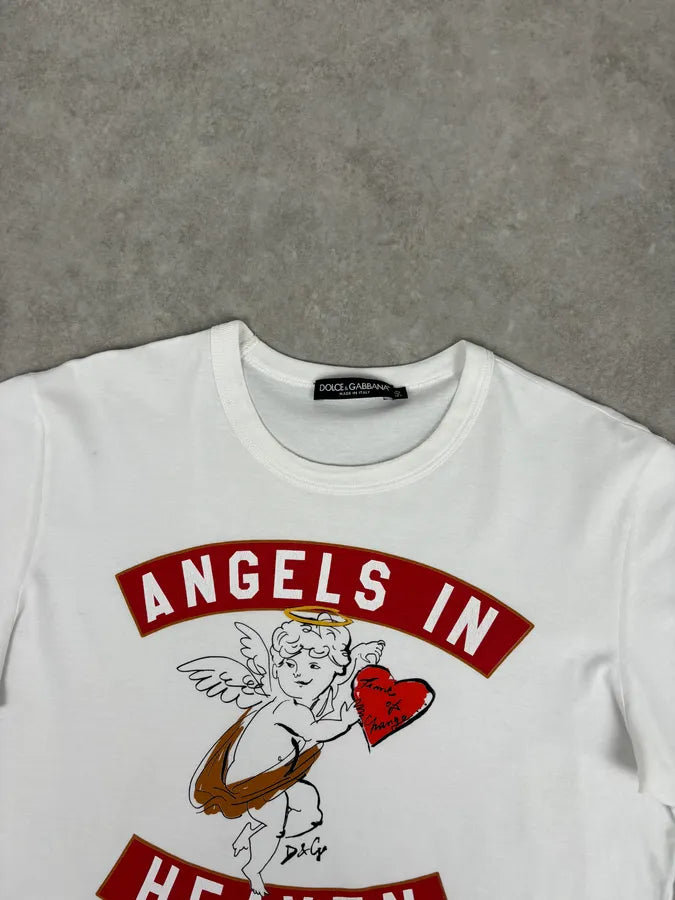 2010s Dolce & Gabbana White Angels In Heaven T-Shirt MVbkfLG 3