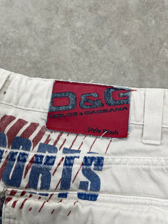 SS2006 Dolce & Gabbana White Cotton Cargo Multi-Pocket Short OPihTIu 8