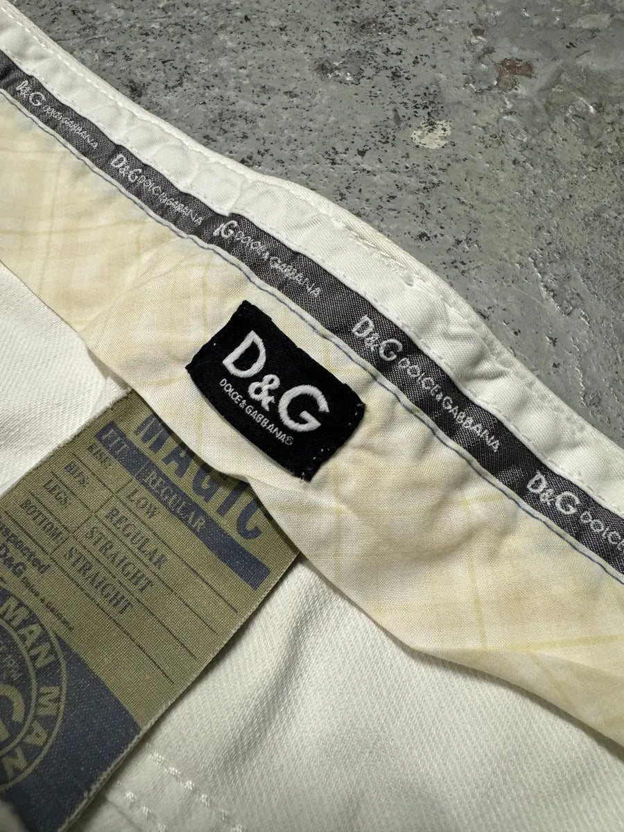 2000s Dolce & Gabbana White Destroyed Patches Denim Jeans (M) CubMkWW 8