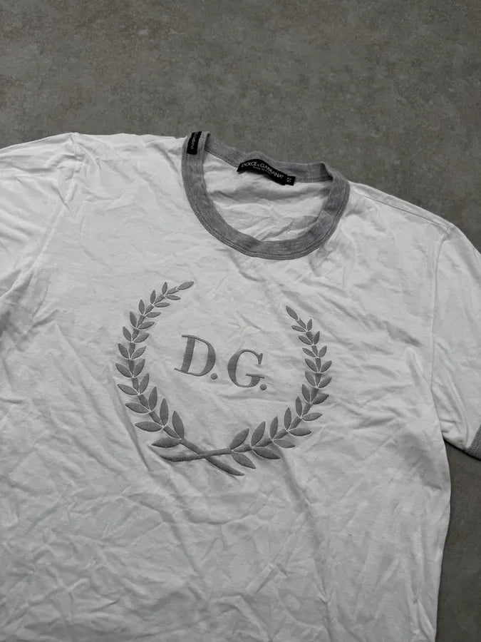 2000s Dolce & Gabbana White DG Academy T-Shirt iGDjIpO 4