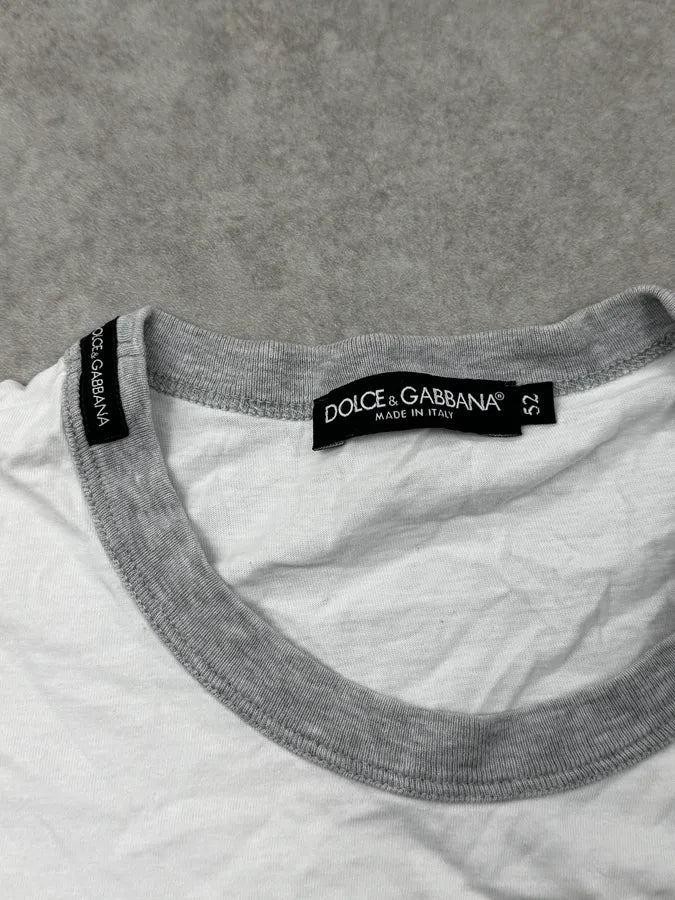 2000s Dolce & Gabbana White DG Academy T-Shirt iGDjIpO 8