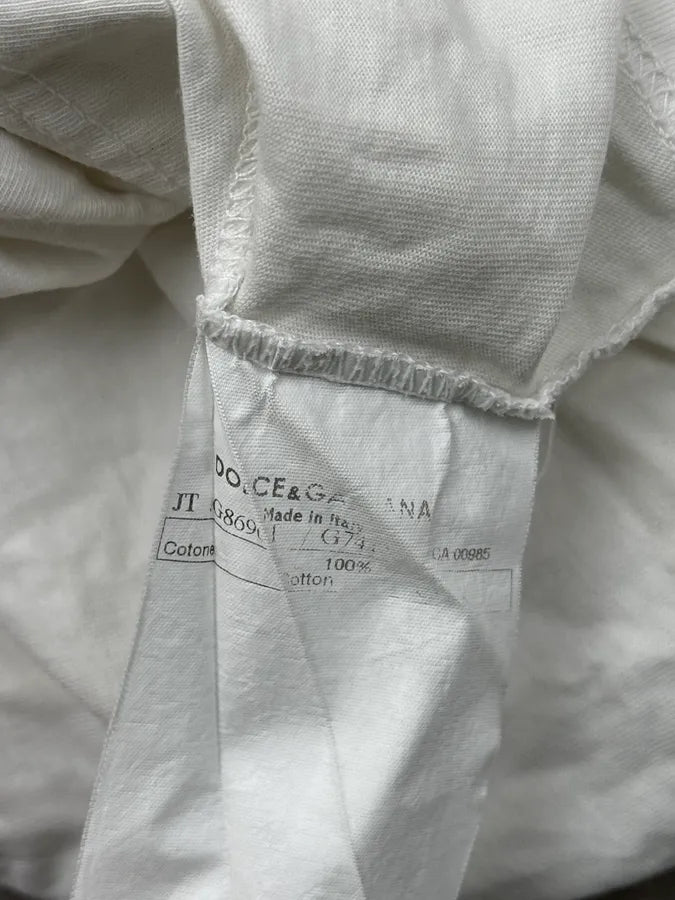 2000s Dolce & Gabbana White DG Academy T-Shirt iGDjIpO 9