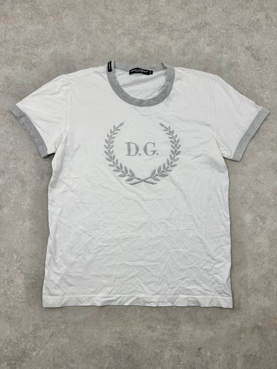 2000s Dolce & Gabbana White DG Academy T-Shirt iGDjIpO 2