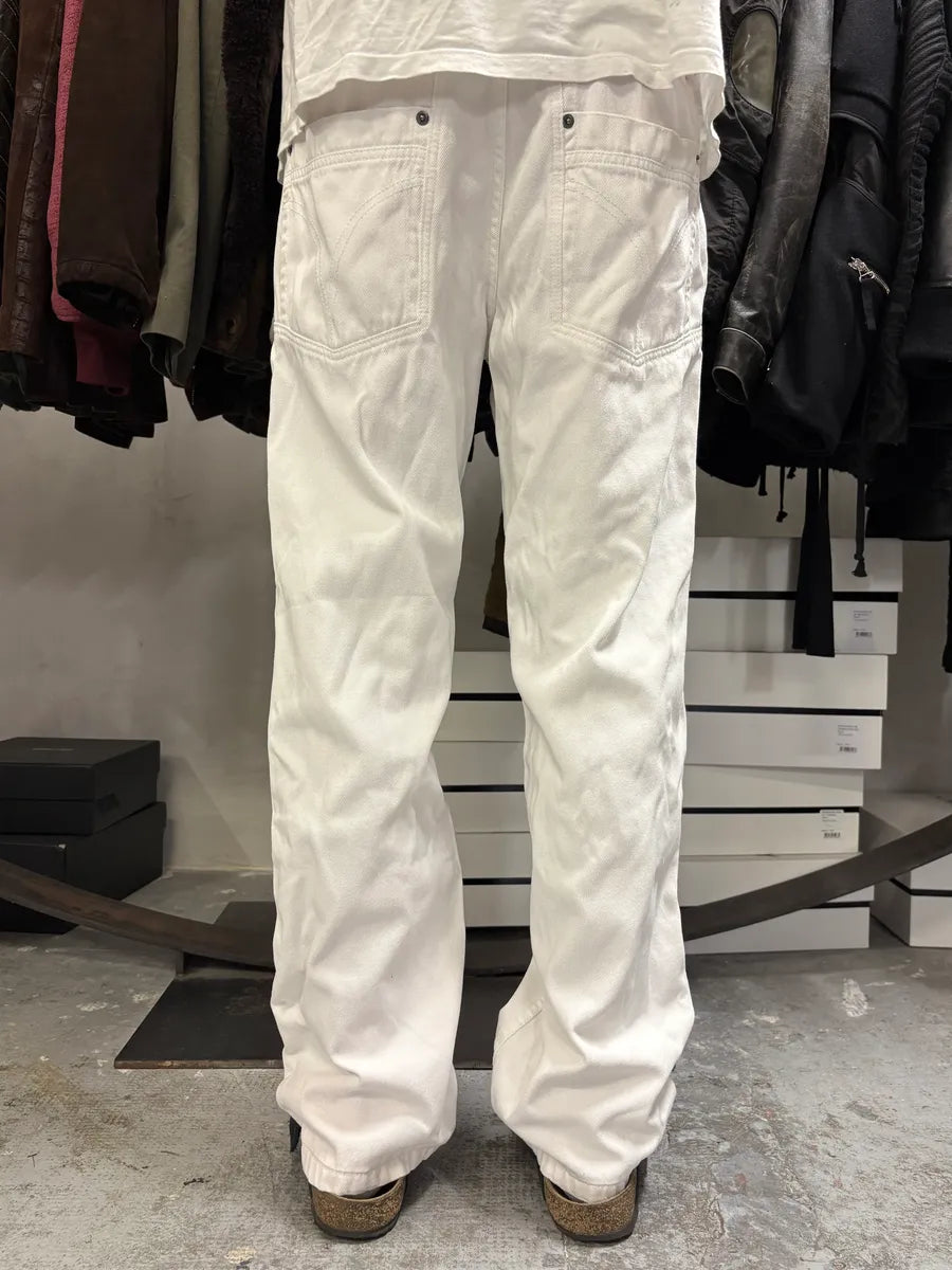 2000s Dolce & Gabbana White Distressed Pants JALyKHz 1