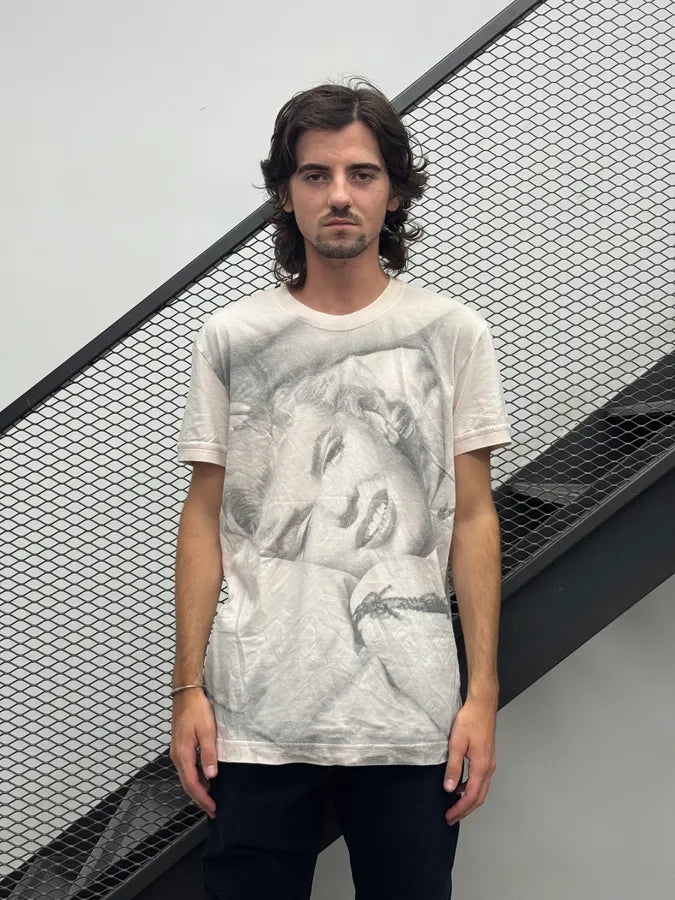 2000s Dolce & Gabbana White Iconic Marilyn Monroe Portrait T-Shirt SUMkQwy 1