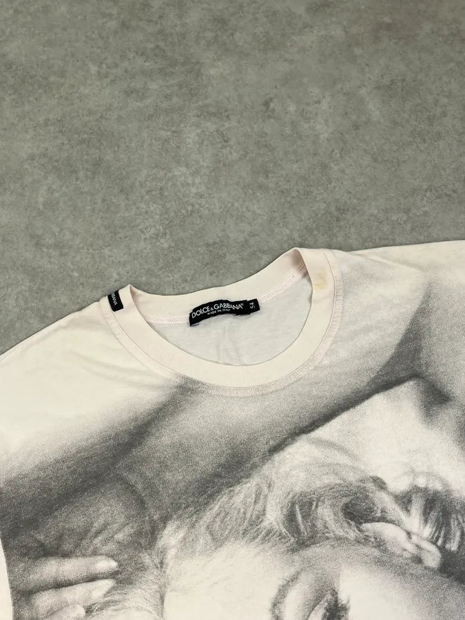 2000s Dolce & Gabbana White Iconic Marilyn Monroe Portrait T-Shirt SUMkQwy 3