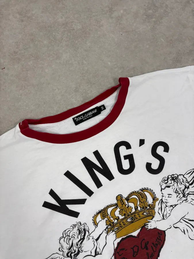2010s Dolce & Gabbana White Kings Angels College T-Shirt csuYlrI 4