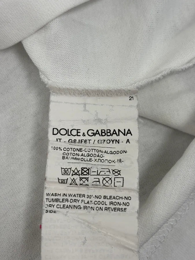 2010s Dolce & Gabbana White Kings Angels College T-Shirt csuYlrI 8