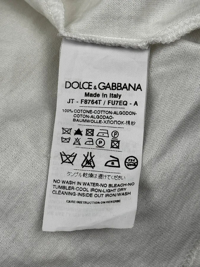 2000s Dolce & Gabbana White Lace Bow T-Shirt oRIFZbv 9