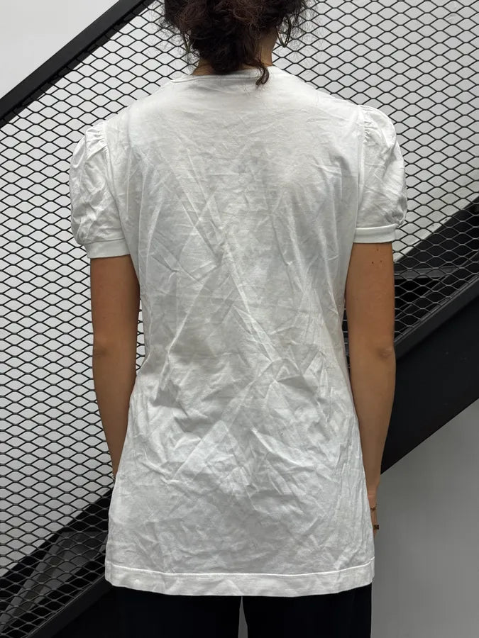 2000s Dolce & Gabbana White Lace Bow T-Shirt oRIFZbv 3